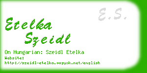 etelka szeidl business card